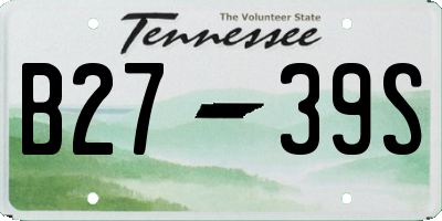 TN license plate B2739S