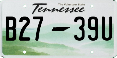 TN license plate B2739U