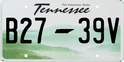TN license plate B2739V