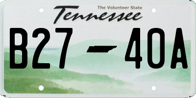 TN license plate B2740A