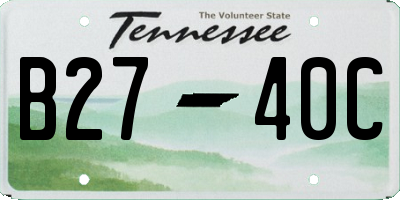 TN license plate B2740C