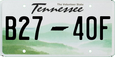 TN license plate B2740F