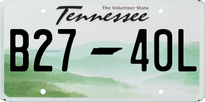 TN license plate B2740L