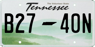 TN license plate B2740N
