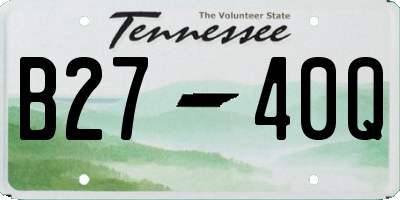 TN license plate B2740Q