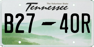 TN license plate B2740R