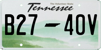 TN license plate B2740V