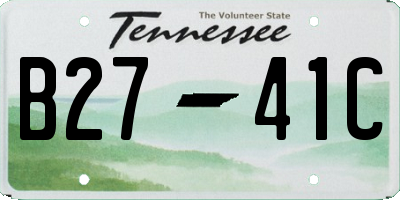 TN license plate B2741C