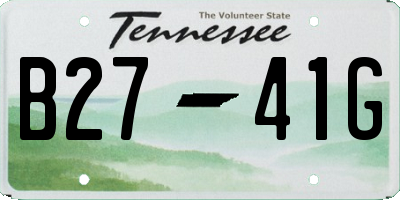 TN license plate B2741G