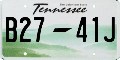 TN license plate B2741J