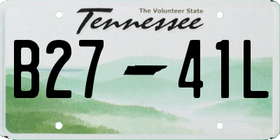 TN license plate B2741L