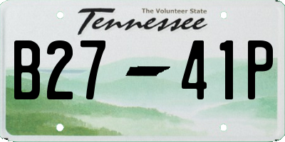 TN license plate B2741P