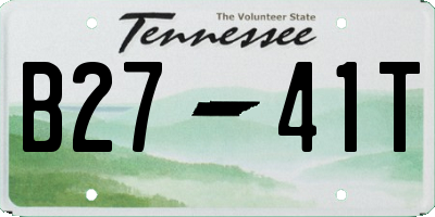 TN license plate B2741T