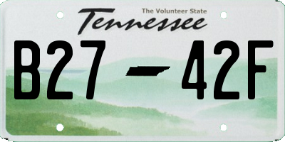 TN license plate B2742F
