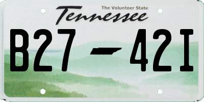TN license plate B2742I