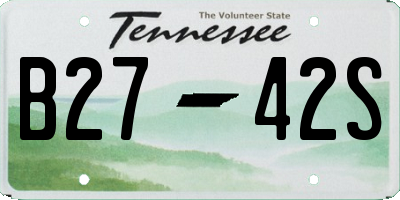 TN license plate B2742S