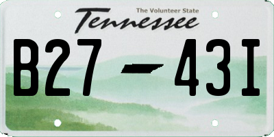 TN license plate B2743I