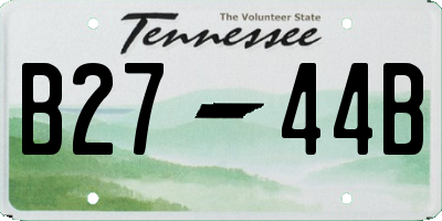 TN license plate B2744B