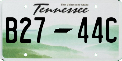 TN license plate B2744C