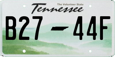 TN license plate B2744F