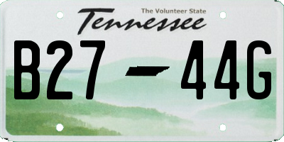 TN license plate B2744G