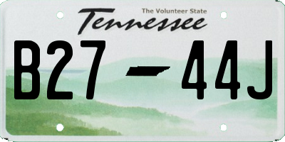 TN license plate B2744J