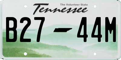 TN license plate B2744M