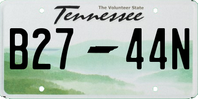 TN license plate B2744N