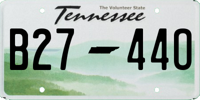 TN license plate B2744O