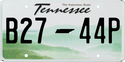 TN license plate B2744P