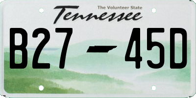 TN license plate B2745D