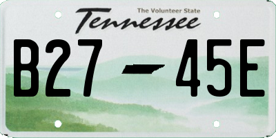TN license plate B2745E