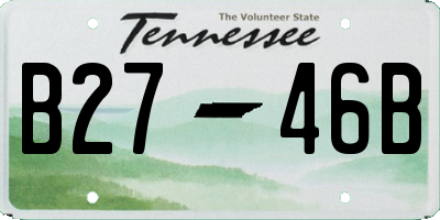 TN license plate B2746B