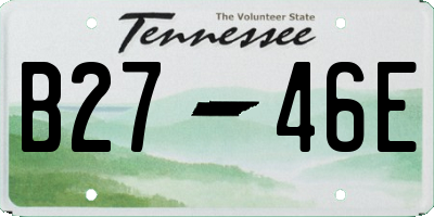 TN license plate B2746E