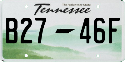 TN license plate B2746F