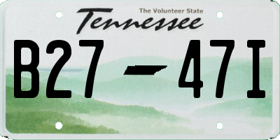 TN license plate B2747I