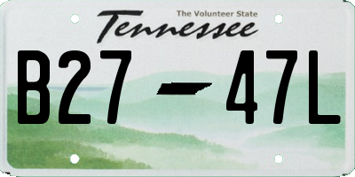 TN license plate B2747L