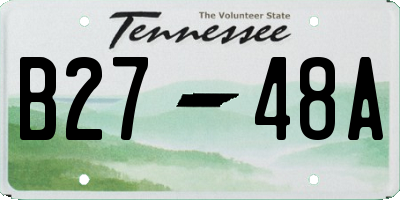 TN license plate B2748A