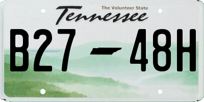 TN license plate B2748H