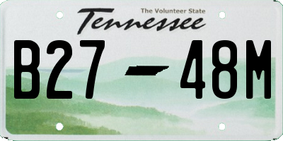 TN license plate B2748M