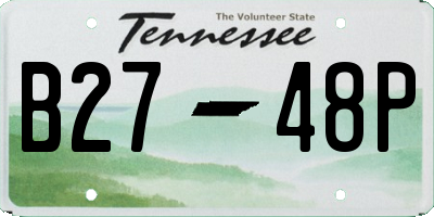 TN license plate B2748P