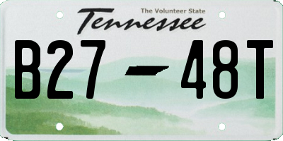 TN license plate B2748T