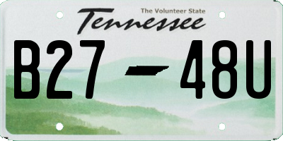 TN license plate B2748U