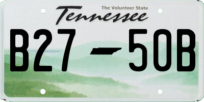 TN license plate B2750B