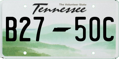 TN license plate B2750C