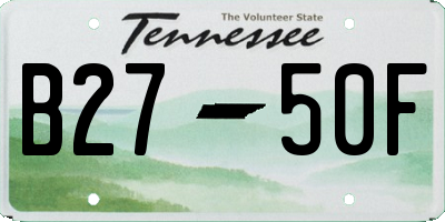 TN license plate B2750F