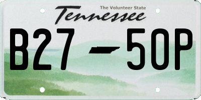 TN license plate B2750P
