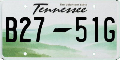 TN license plate B2751G