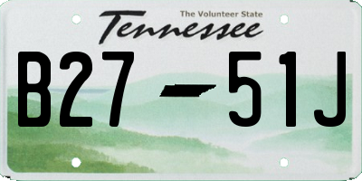 TN license plate B2751J