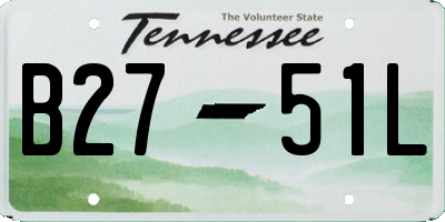 TN license plate B2751L
